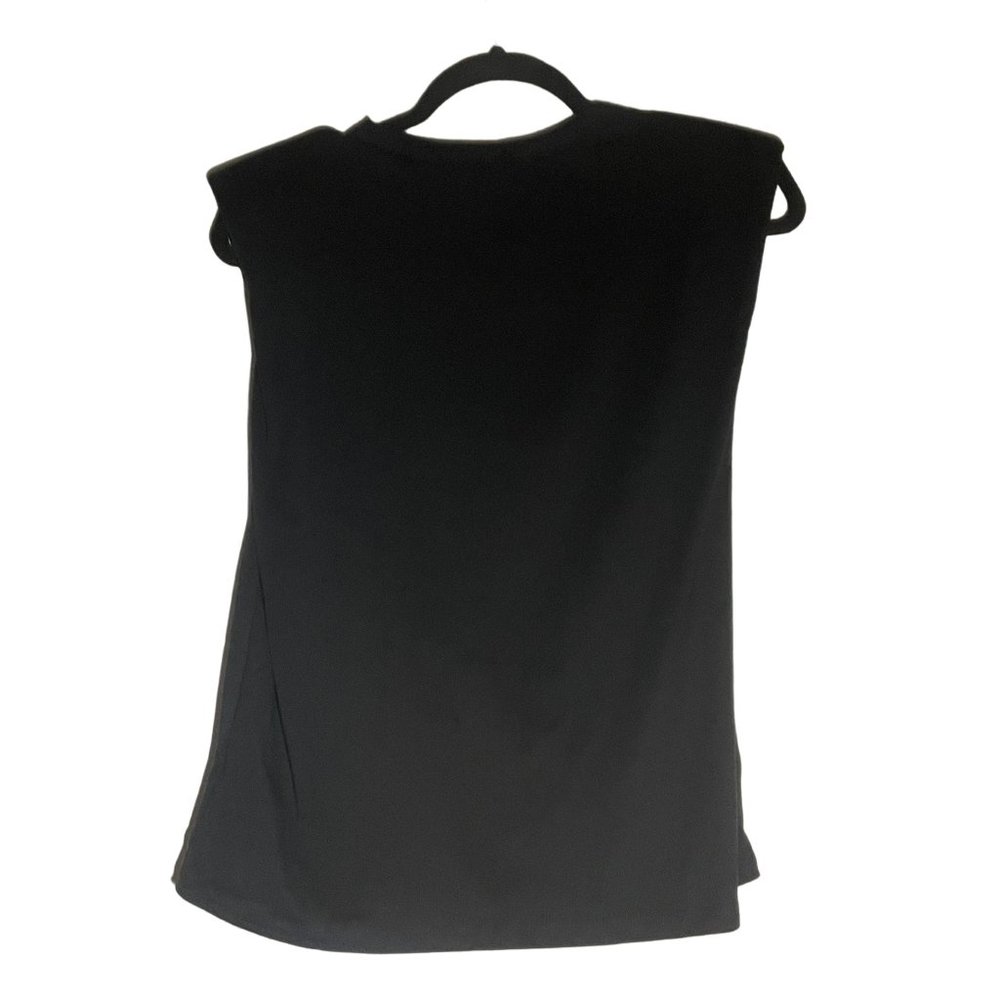 NWT | DYNAMITE | Black Sleeveless Top with Shoulder Pads | Large NWT